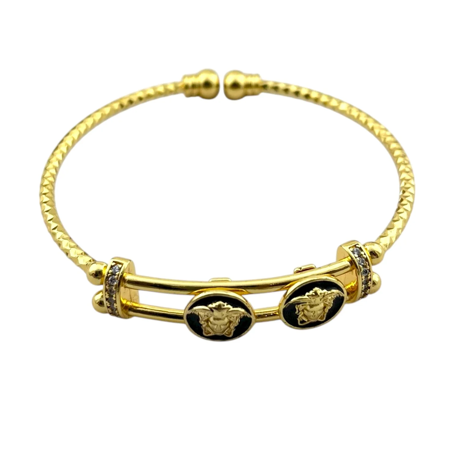 دستبند زنانه بنگل طرح ورساچه، ظرافت و درخشش بینظیر