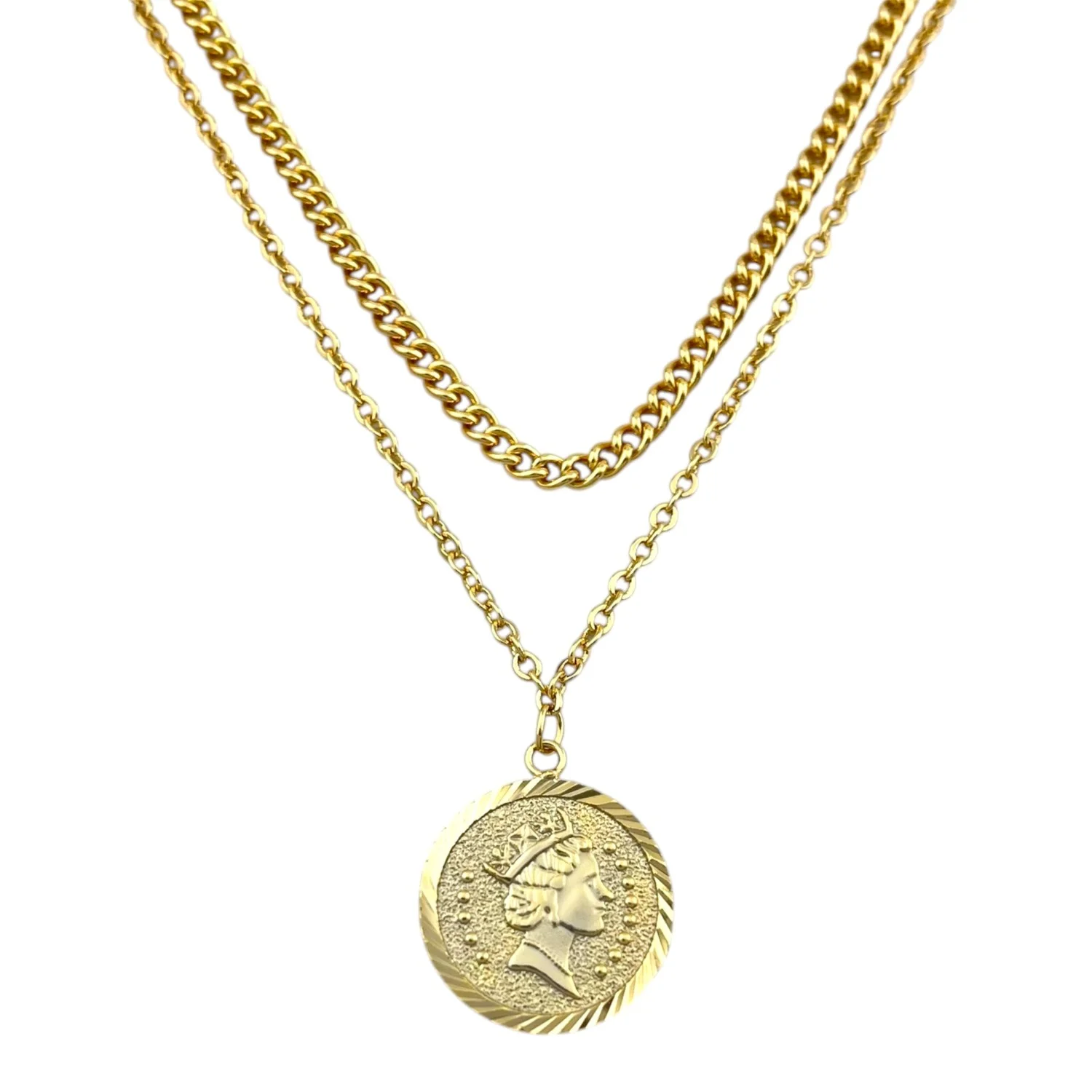 گردنبند زنانه طرح سکه دوردیفه شیک و خاص