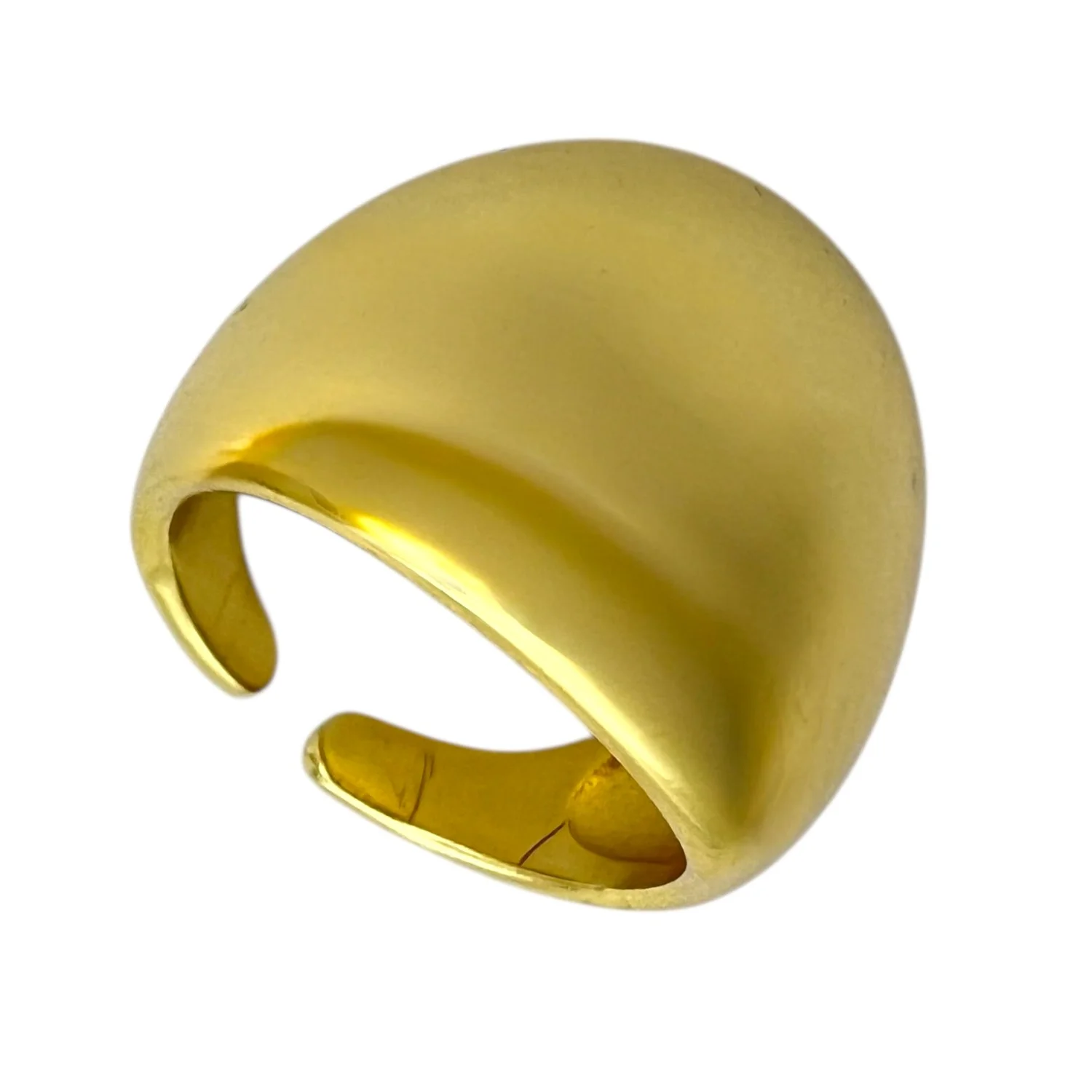 انگشتر زنانه با طرح مینیمال و روکش طلایی