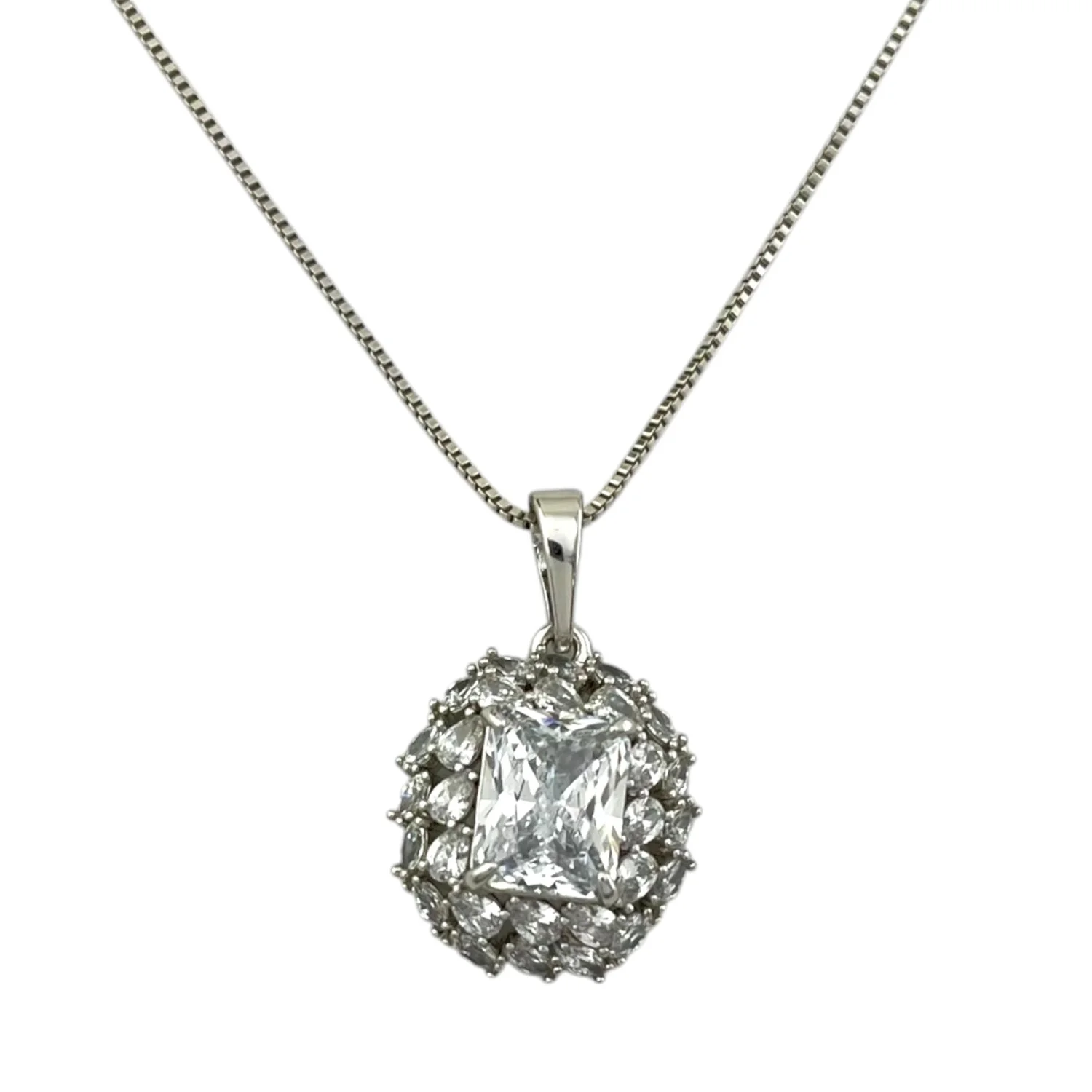 گردنبند زنانه طرح جواهری با نگین درخشان ژوپینگ