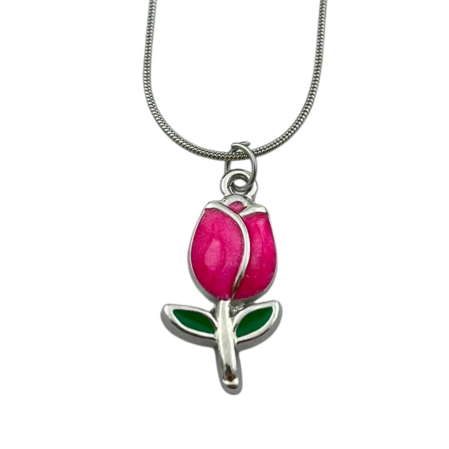 گردنبند زنانه با طرح گل لاله، زیبایی بی‌نظیر