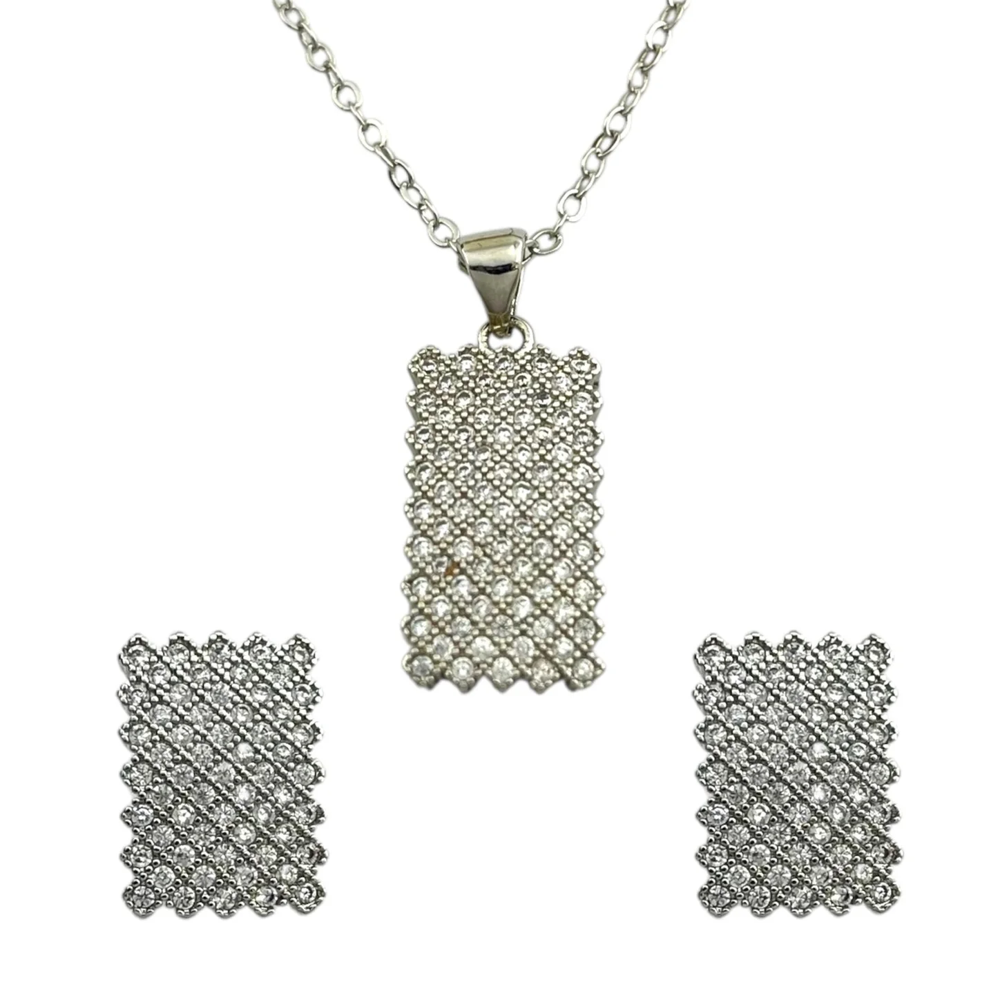 نیم ست زنانه شیک با طرح مستطیل جواهری زیبا