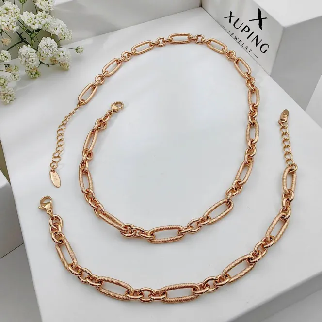 نیم ست گردنبند و دستبند (جدا) طرح زنجیری با رنگ ثابت