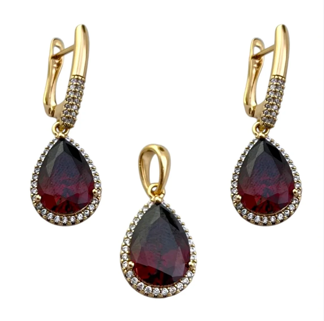 نیم ست زنانه ژوپینگ طرح جواهری با نگین اشکی