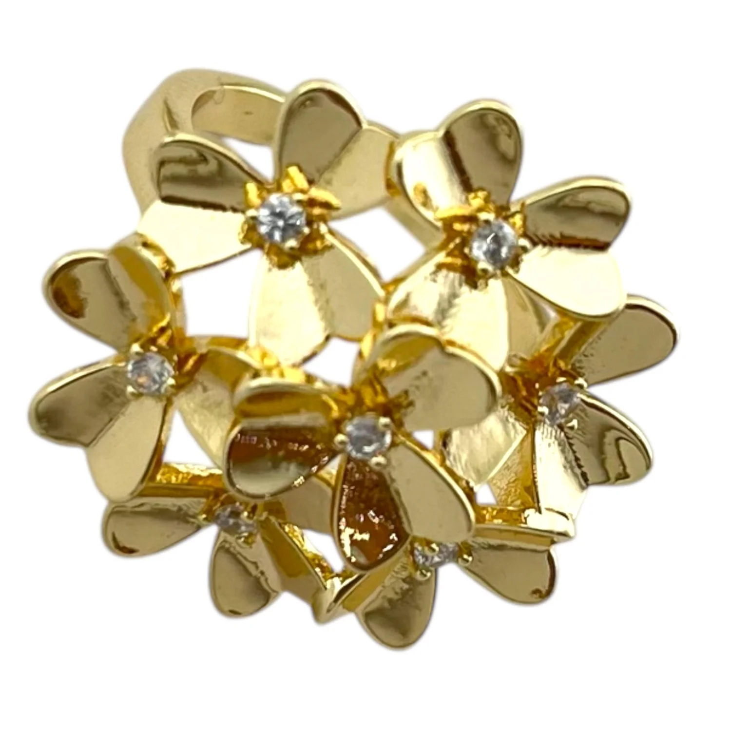 انگشتر زنانه طرح گل نگین‌دار مینیمال، ظرافت در دستان شما