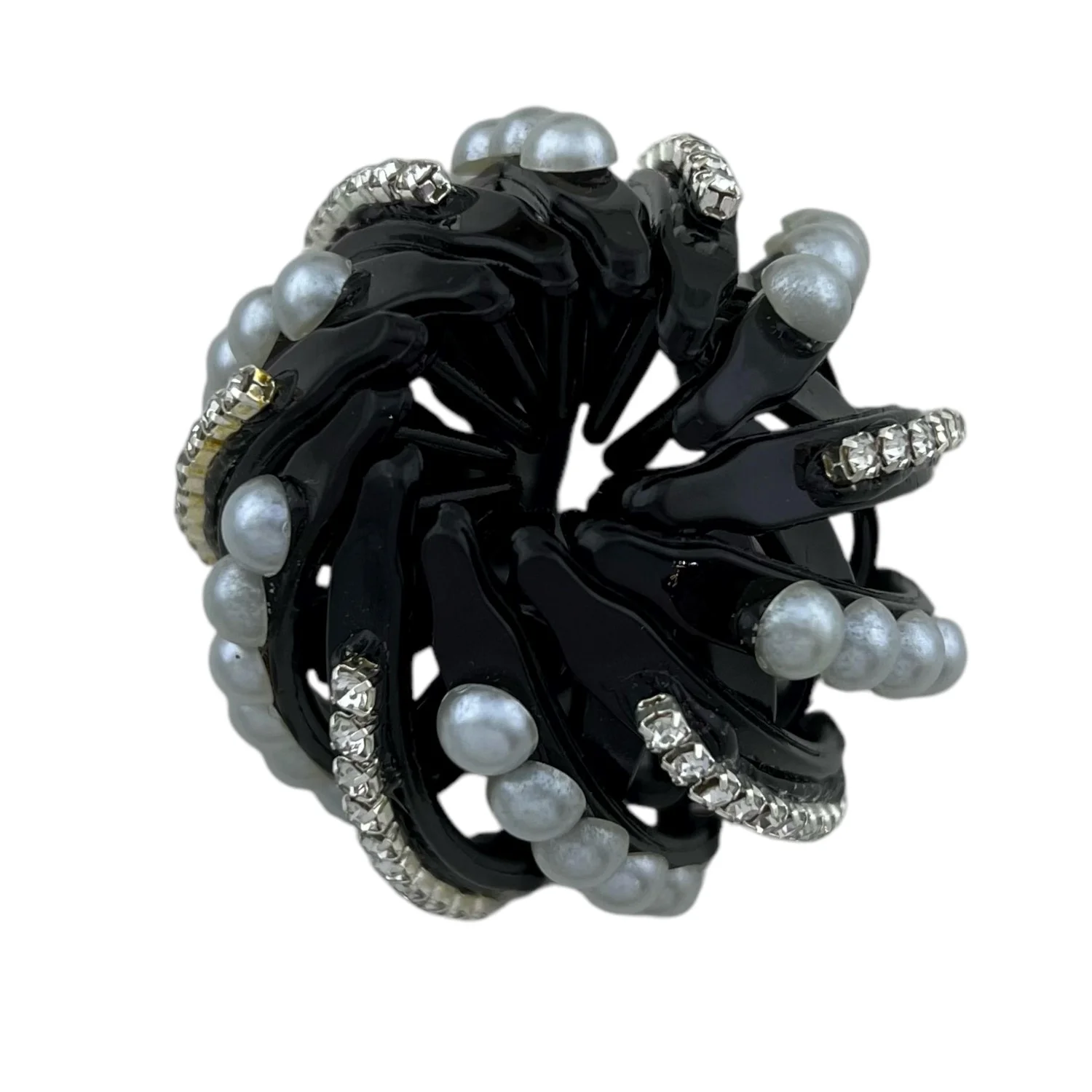 کلیپس مو دخترانه با طرح مروارید و نگین درخشان