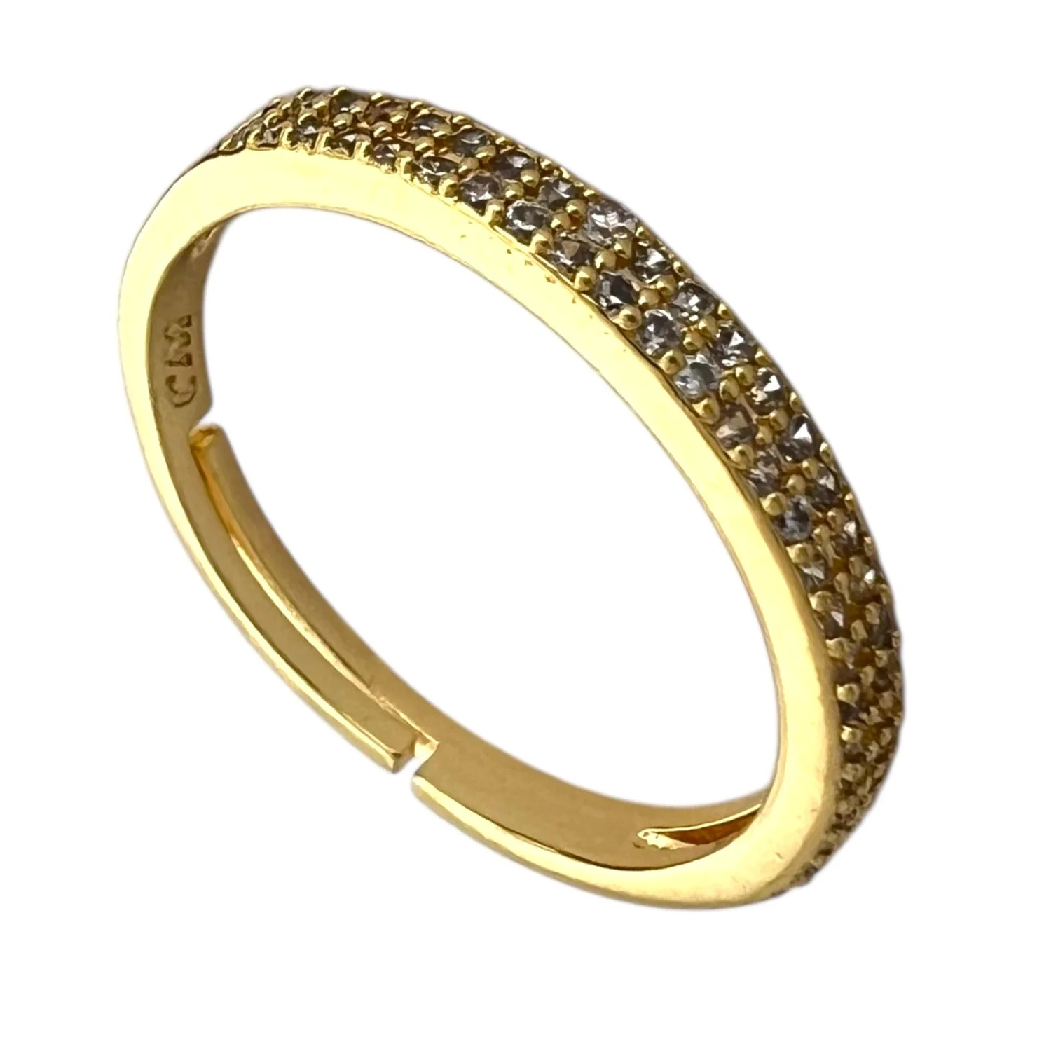 انگشتر زنانه طرح حلقه تنیسی جواهری ظریف و درخشان