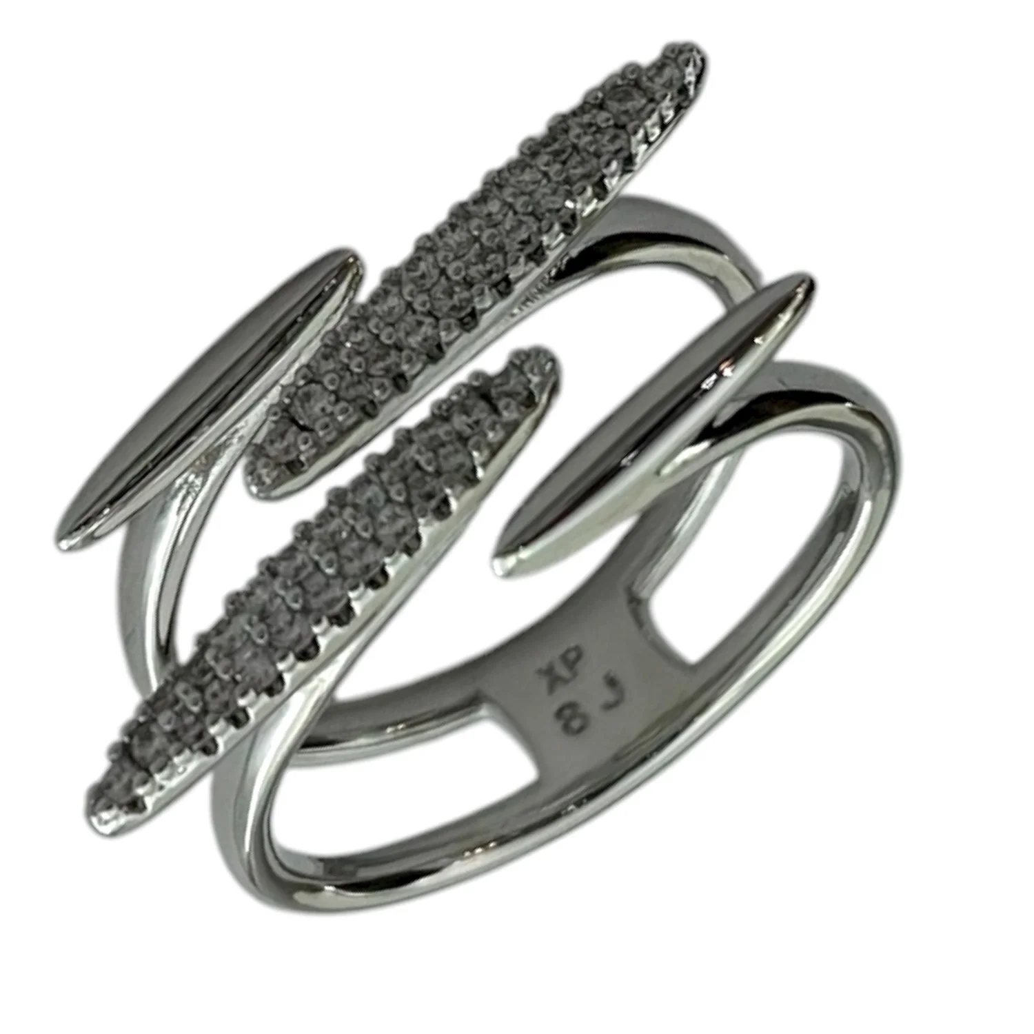 انگشتر زنانه با طرح خطی جواهری شیک ژوپینگ