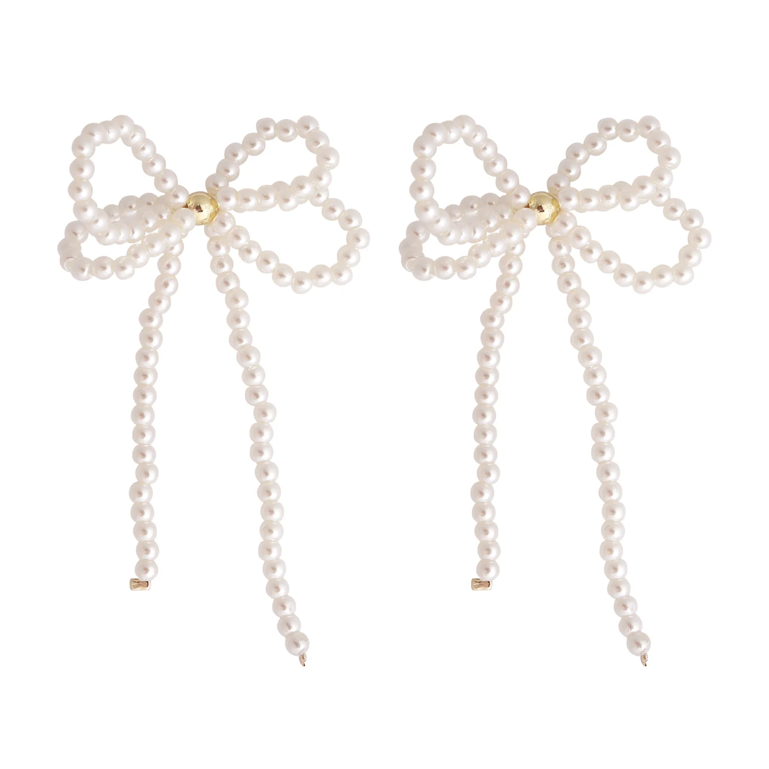 گوشواره زنانه طرح پاپیون مرواریدی ظریف و شیک