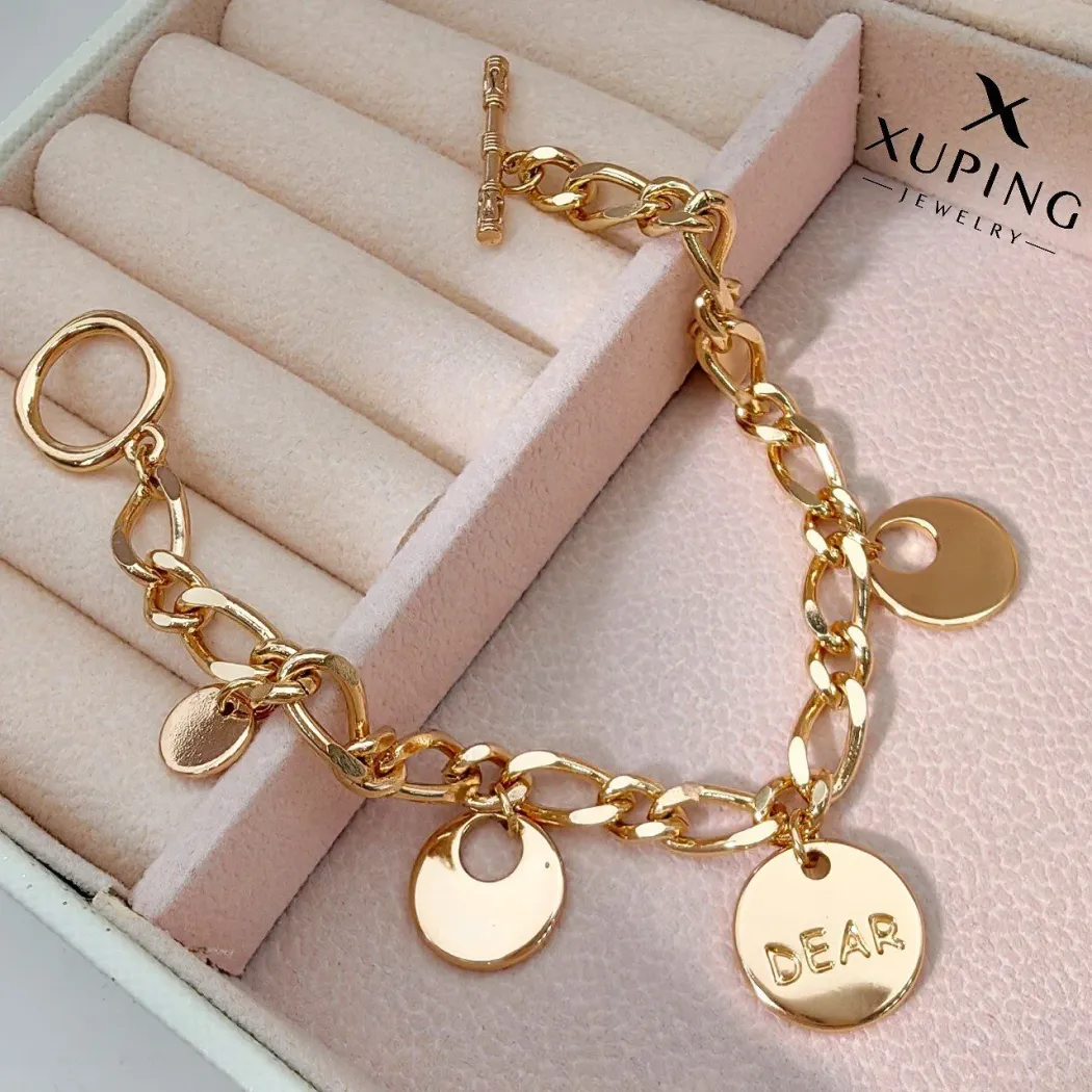 دستبند آویزدار طرح طلا با قفل T ژوپینگ