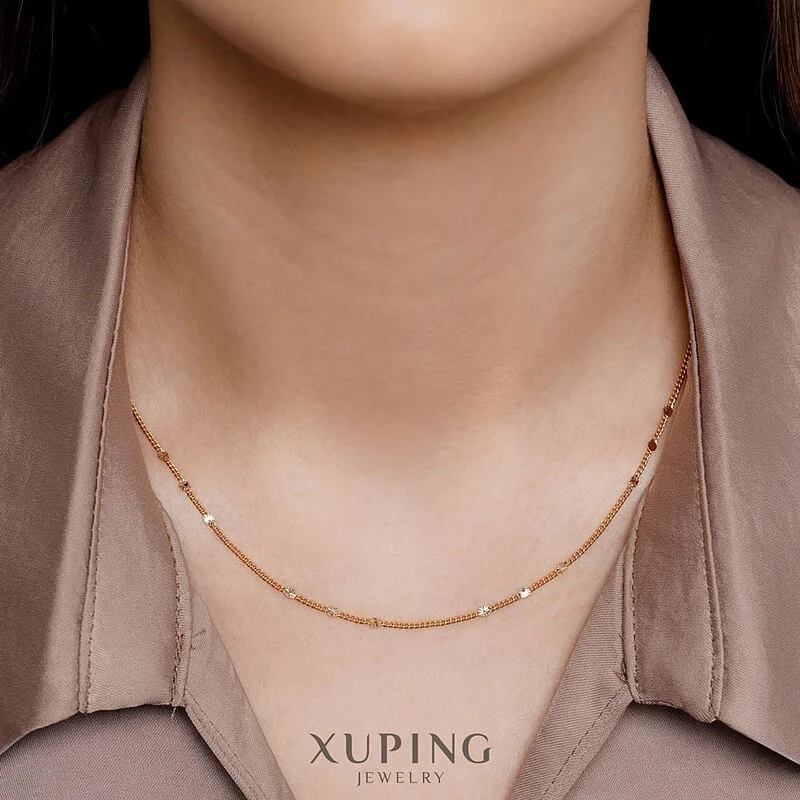 زنجیر پولکی ظریف ژوپینگ، درخشش بی‌نظیر در گردن شما Xuping