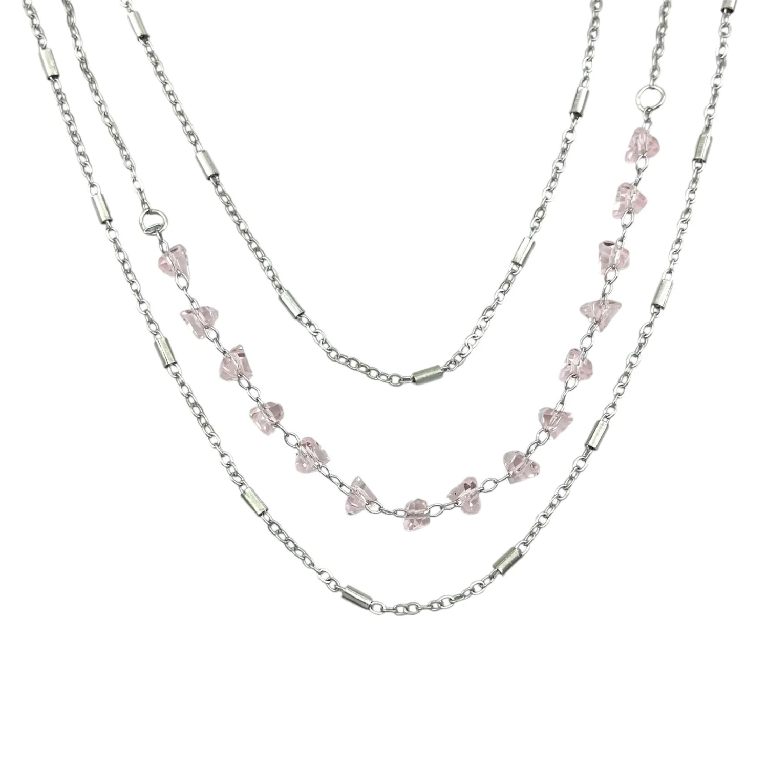 گردنبند زنانه سه لاین با آویز ظریف