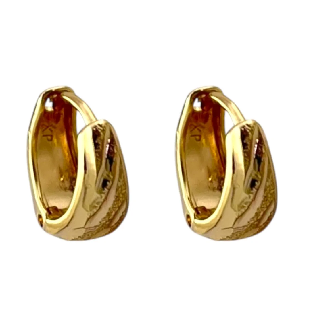 گوشواره حلقه ای زنانه مدل شراره طرح طلا ژوپینگ