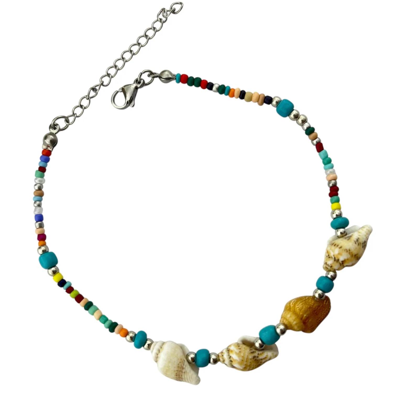 پابند زنانه با طراحی مروارید و صدف های دریایی