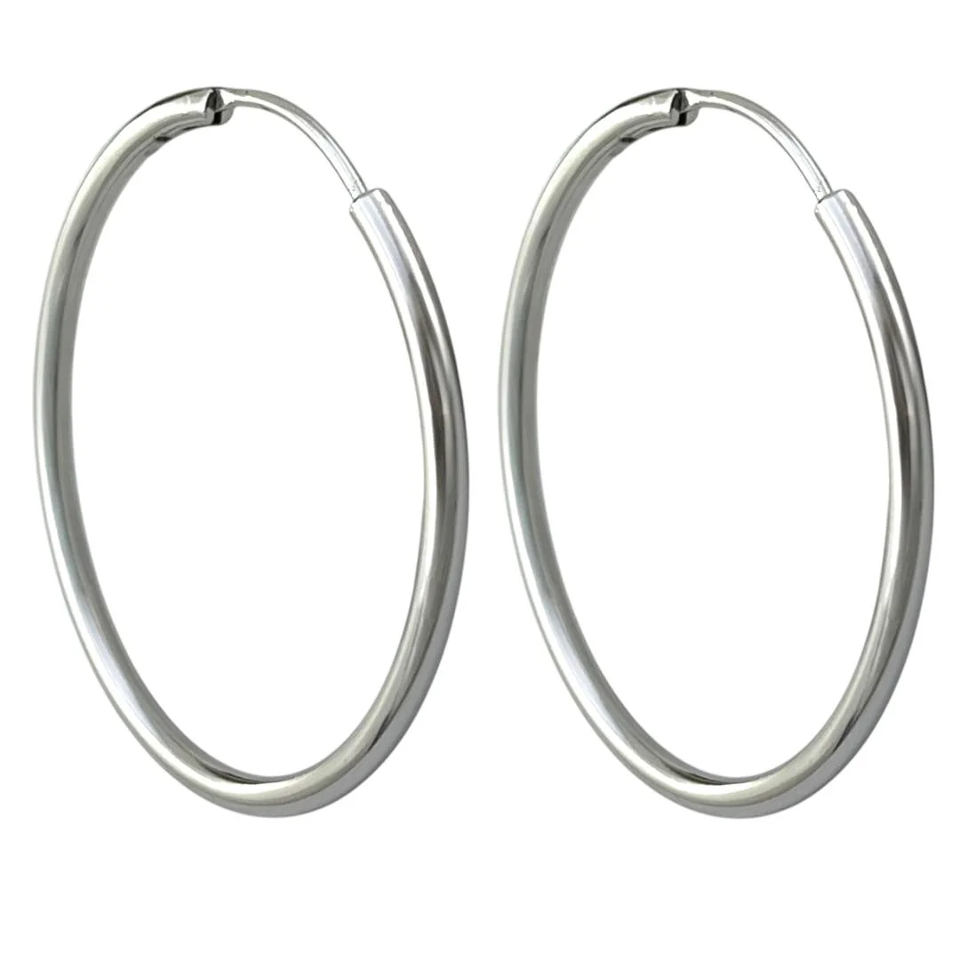 وشواره حلقهای زنانه ژوپینگ مدل نِوینا استایل مینیمال نقرهای