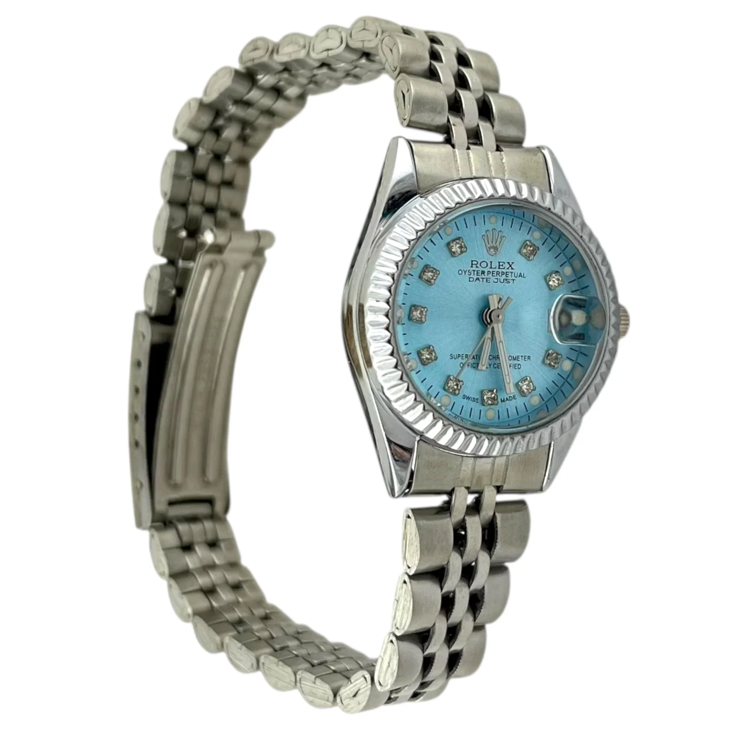 ساعت مچی زنانه نقره ای، طرح رولکس شیک