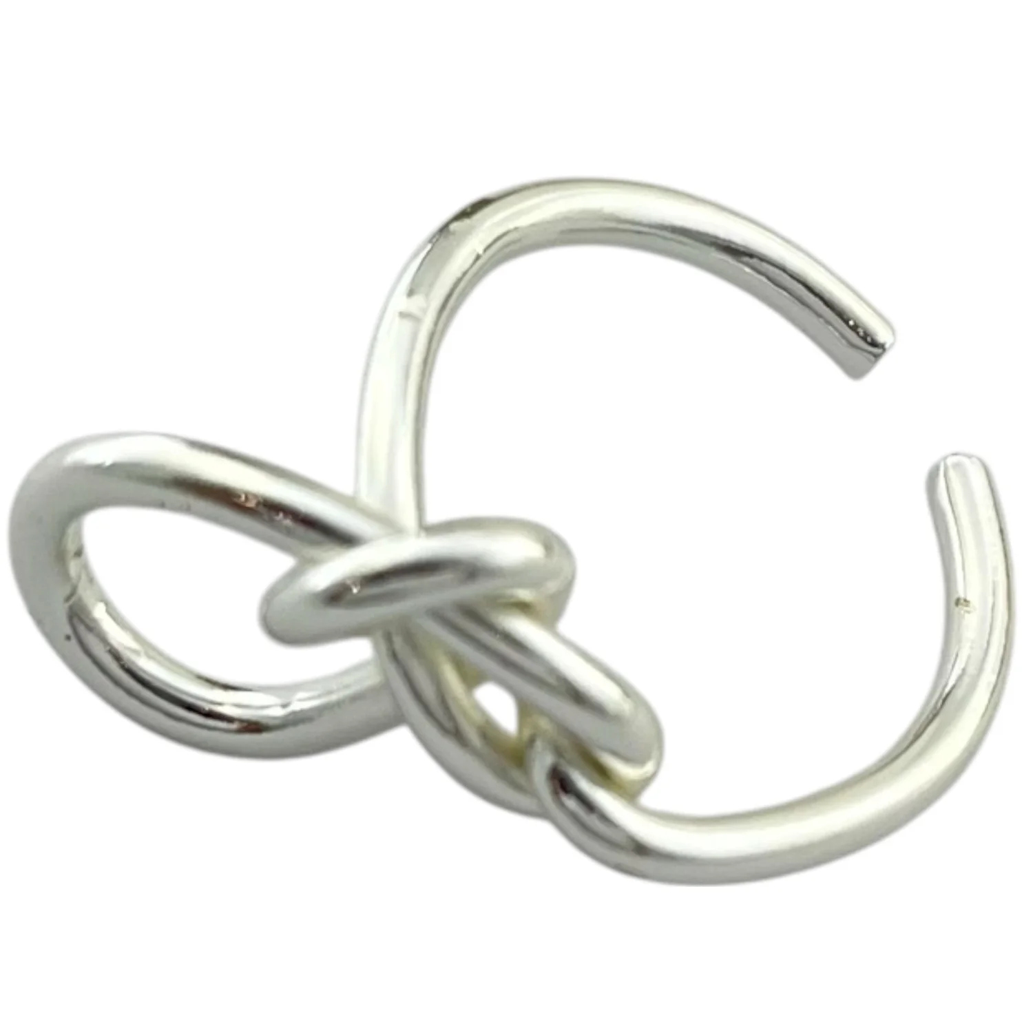 انگشتر زنانه مینیمال طرح گره نقره ای ظریف و شیک